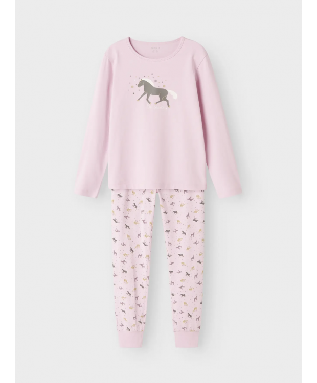 Name it Horse pyjamassæt i lyserød til piger