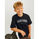 Jack & Jones Junior T-shirt i sort med print til drenge