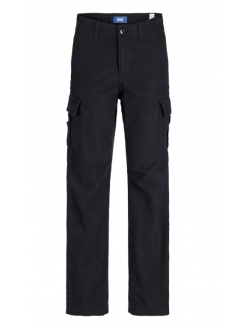 Jack & Jones Junior Cargobukser i sort til drenge
