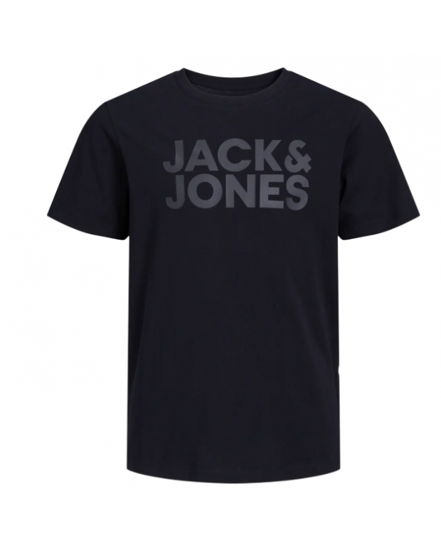 Jack & Jones Junior T-shirt i sort med print til drenge