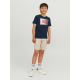 Jack & Jones Junior T-shirt i Navy Blazer med print til drenge