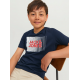 Jack & Jones Junior T-shirt i Navy Blazer med print til drenge