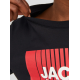 Jack & Jones Junior bluse i sort med print til drenge