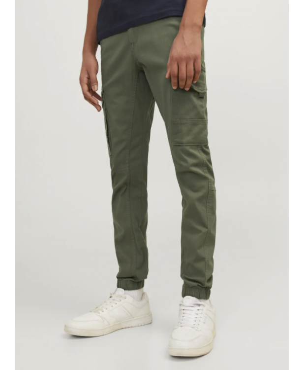 Jack & Jones Junior Cargobukser i Olive Night til drenge