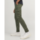 Jack & Jones Junior Cargobukser i Olive Night til drenge