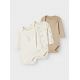 Name it 3pak giraf bodystockings til baby