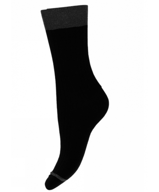 MP Denmark Erina uld rib sokker i Dark Grey Melange til kvinder