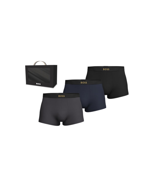 BOSS 3pak trunks med guld farvet logo multifarvet til herre