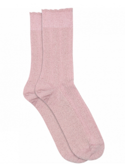MP Denmark Julia glitter sokker i Pink Nectar til kvinder