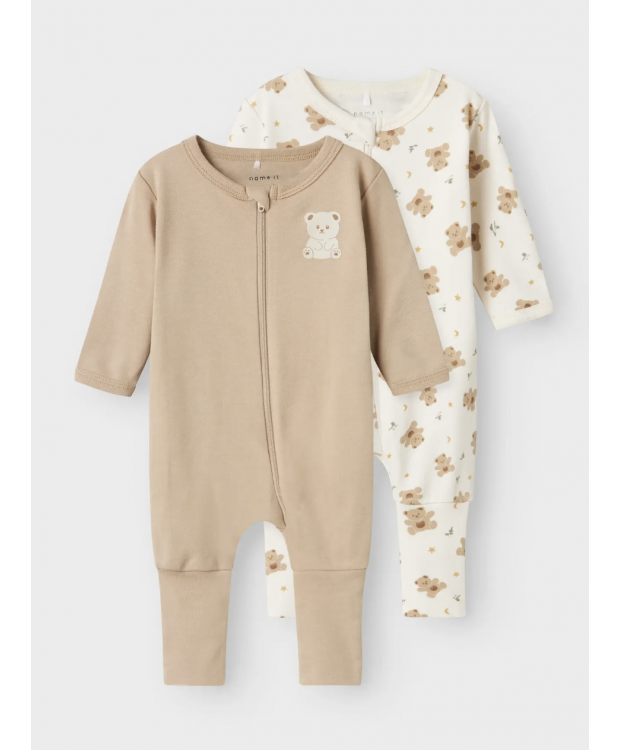 Name it 2pak bear natdragt multifarvet til baby