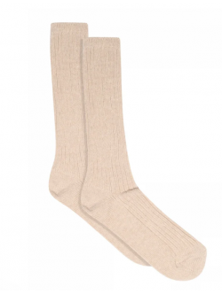 MP Denmark Bess lange sokker i Beige Melange til kvinder