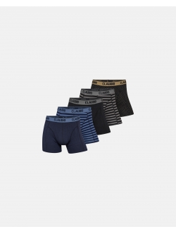Claudio 5pak bambus underbukser/tights i sort, grå og blå til herre