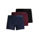 Jack & Jones 3pak bambus underbukser i port royale black, navy blazer og bodo rød til herre