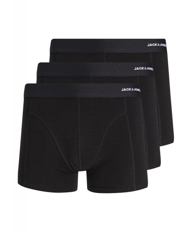 Jack & Jones 3-Pak Bambus Underbukser i Sort til Herre – Bløde & Åndbare Trunks