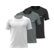 BOSS 3pak bomuld t-shirts i sort, grøn og hvid til herre | Regular fit