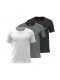 BOSS 3pak bomuld t-shirts i sort, grøn og hvid til herre | Regular fit