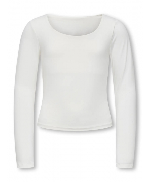 KIDS ONLY 2-WAYS FIT top i cremet hvid til piger