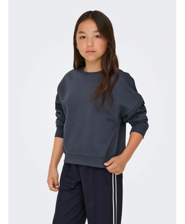 KIDS ONLY Crew Oversize Sweatshirt i Ombre Blue til piger