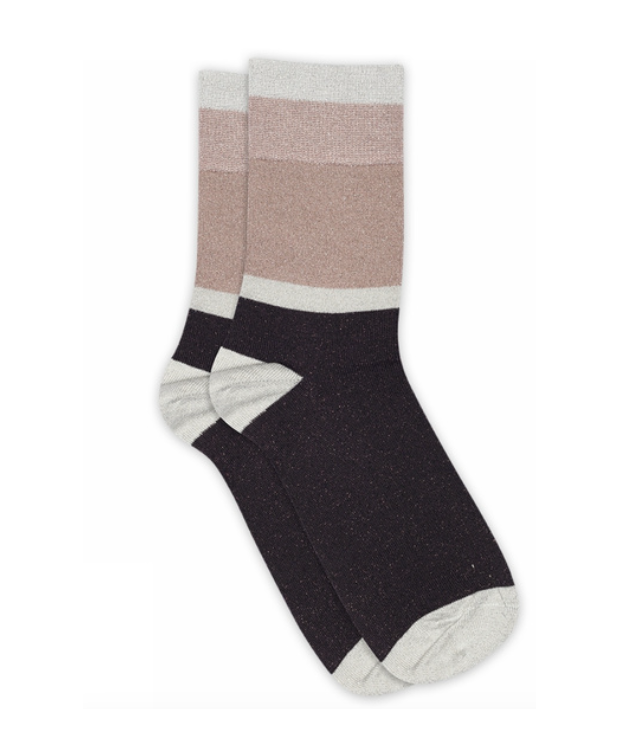 MP Denmark Elisabeth glitter sokker i Dark Purple til kvinder