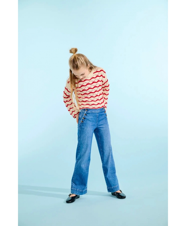 KIDS ONLY Wide-fit denim jeans i blå til piger