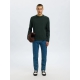 Selected Strikket pullover i Deep Forest til herre