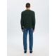 Selected Strikket pullover i Deep Forest til herre