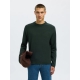 Selected Strikket pullover i Deep Forest til herre