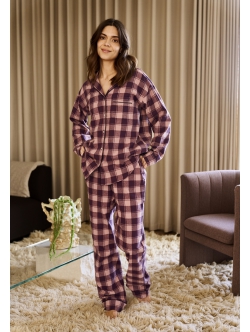JBS Of Denmark Women Flannel pyjamasbukser i rose til kvinder