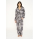 JBS Of Denmark Women Flannel pyjamasskjorte I blå til kvinder