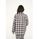 JBS Of Denmark Women Flannel pyjamasskjorte I blå til kvinder