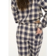 JBS Of Denmark Women Flannel pyjamasskjorte I blå til kvinder