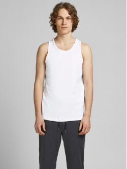 Jack & Jones 2-pak hvid tanktops til herre – S-XXL