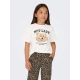 KIDS ONLY Loose t-shirt i hvid med print til piger