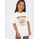 KIDS ONLY Loose t-shirt i hvid med print til piger