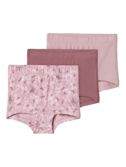 Name it 3-pak underbukser i Mauve med blomster til piger