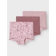 Name it 3-pak underbukser i Mauve med blomster til piger