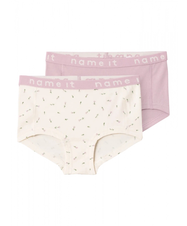 Name it 2-pak underbukser i Buttercream Floral til piger