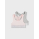 Name it 2-pak Top/Bralette i lyserød og grå til piger
