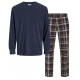 JACK AND JONES lounge med T-shirt og bukser – Port Royale & Navy