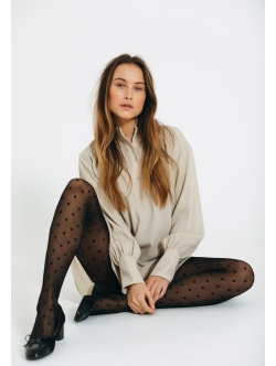DECOY Tights dots 25DEN i sort til kvinder