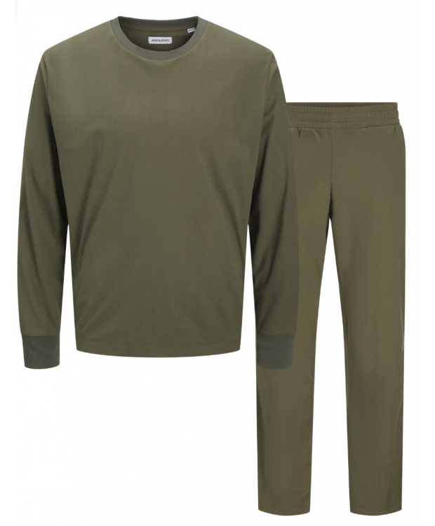 JACK & JONES loungesæt med sweatshirt og sweatpants i grøn til herre