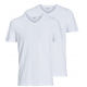 Jack and Jones Herre T-shirts 2-pak – V-udskæring, Hvid