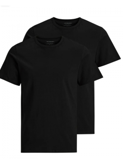 Jack and Jones Herre T-shirts 2-pak – Crew Neck, Sort