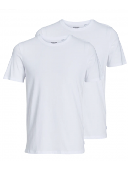 Jack and Jones Herre T-shirts 2-pak – Crew Neck, Hvid