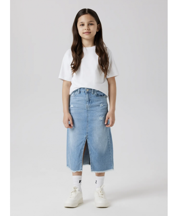 Name it Denim nederdel i lyseblå til piger