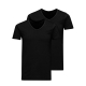 Jack & Jones 2-pak sort T-shirts med v-hals til herre – S-XXL