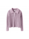Name it langærmet strik polo i winsome orchid til piger