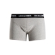 Jack & Jones 3-pak boxershorts sort, navy og grå til herre – S-XXL