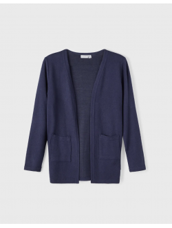 Name it strik cardigan i dark sapphire til piger