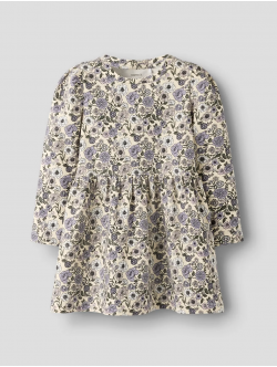 Name it kjole med blomster i beige til piger